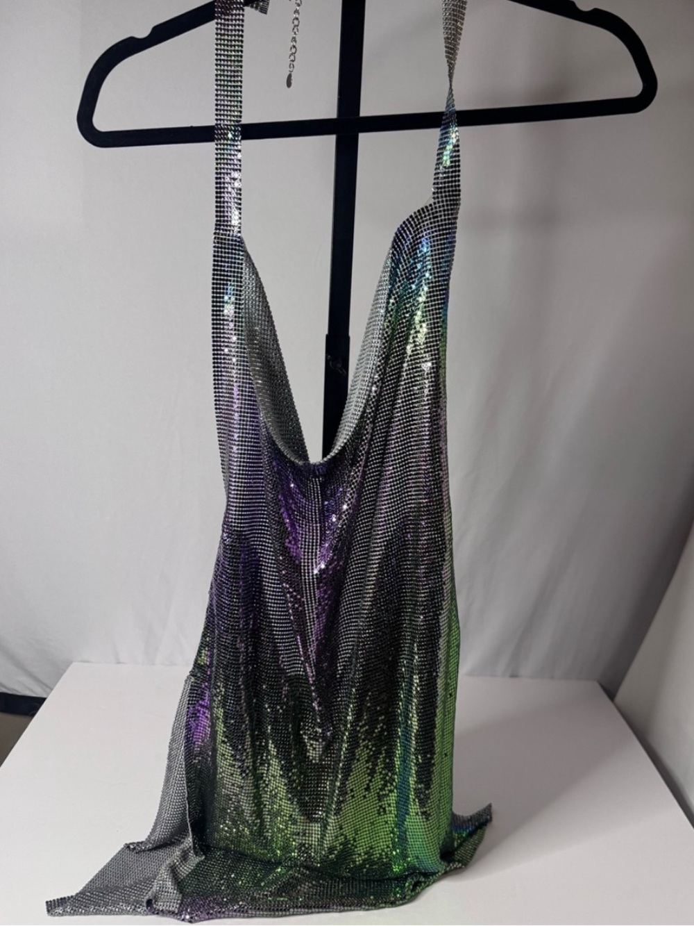 8 Other Reasons Iridescent Chainmail Mini Dress